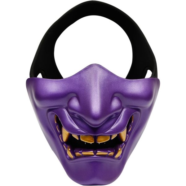 Airsoft Half Face Masks, Evil Demon Monster Kabuki Samurai Hannya