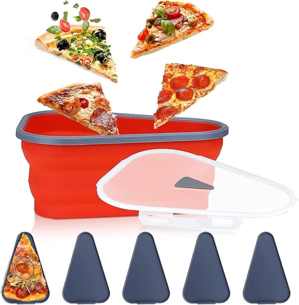 Dww-pizza förvaringsbehållare Expanderbar, pizzabehållare med 5 DXGHC