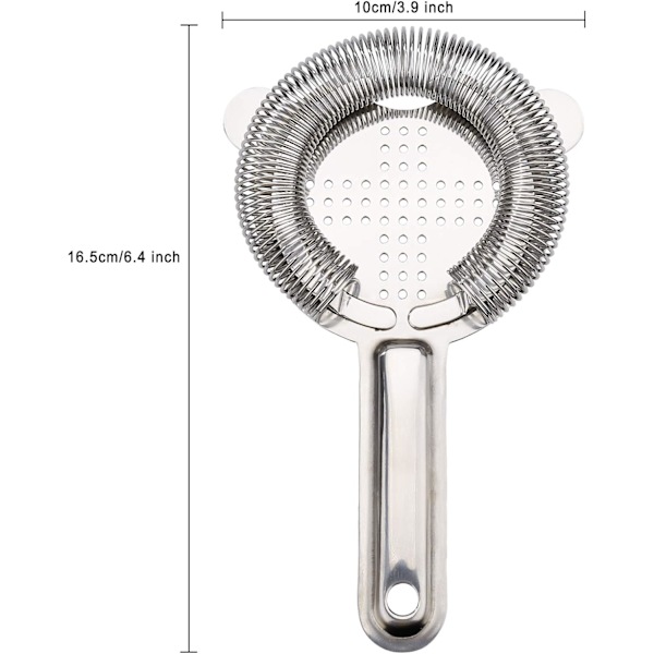 Rostfri Bar Sil Hawthorn Cocktail Strå