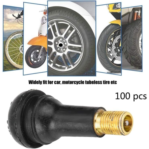 100 stk dækventil dæktryk udskiftning af dækventilstamme f DXGHC
