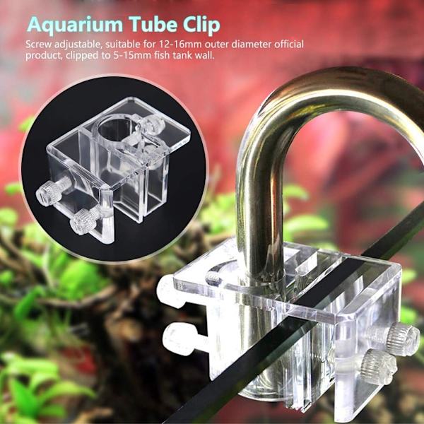 20mm Justerbar Akryl Akvarium Vand Slangeholder Vandrør Fiks