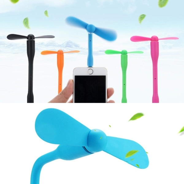 6 kpl Mini USB-tuuletin, hiljainen ja joustava, Mini-jäähdytystuuletin, hiljainen