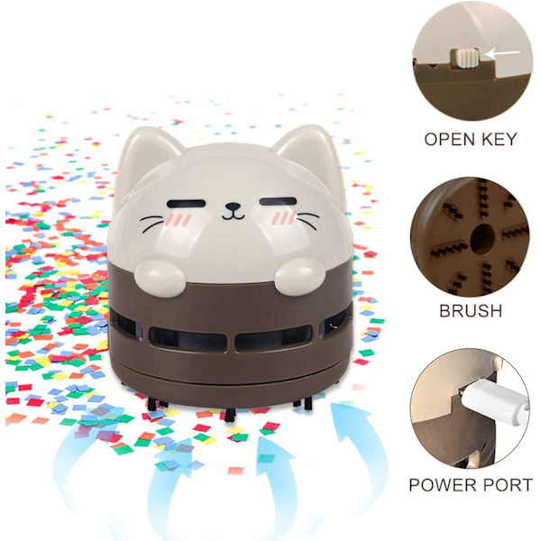 Mini Borddammsugare, USB Laddningsbar Liten Handhållen Dammsugare