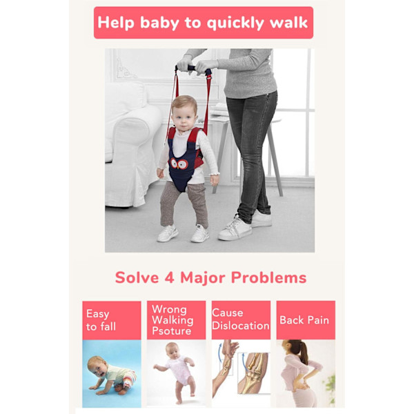 Gångsele (Rosa) Stående Hjälp Baby Walker Djurform DXGHC