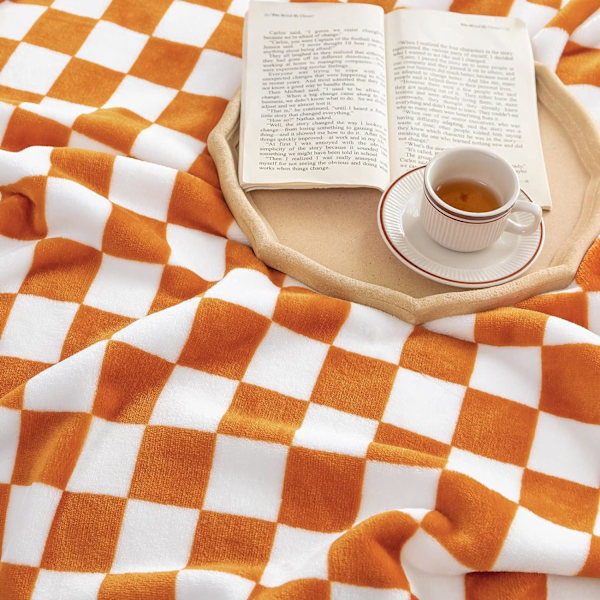 Buffalo Plaid Fleece-teppe (70*140cm) - Rutete Flanell-teppe DXGHC