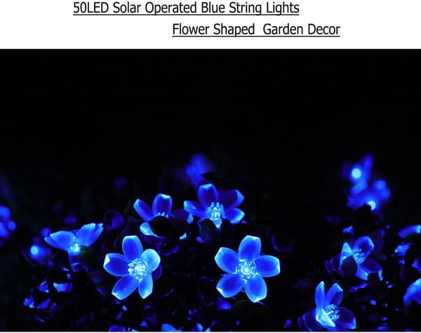 Solcellsdrivna utomhus ljusslingor 50LED Blomformade Solcellsfairylights
