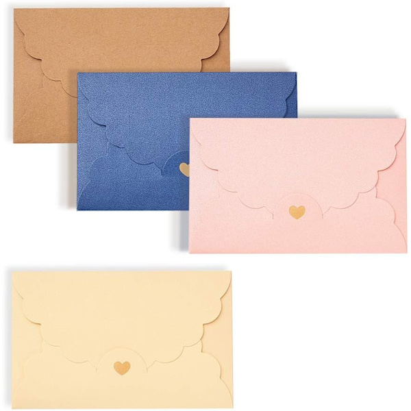 Rosa Kuvert, 30 Stycken Kraftpapper Kuvert Bröllopsinbjudan Kuvert