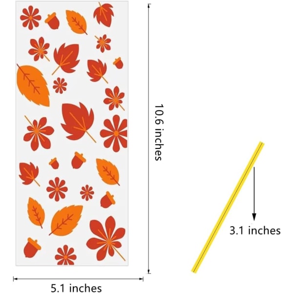 100 Thanksgiving Cellofan Snackposer Autumn Harvest Party Biscui