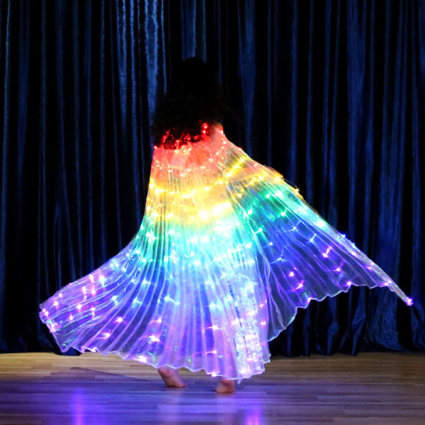 Barnens Färgade LED Luminous Vingar Dansvingar Magdans Vingar