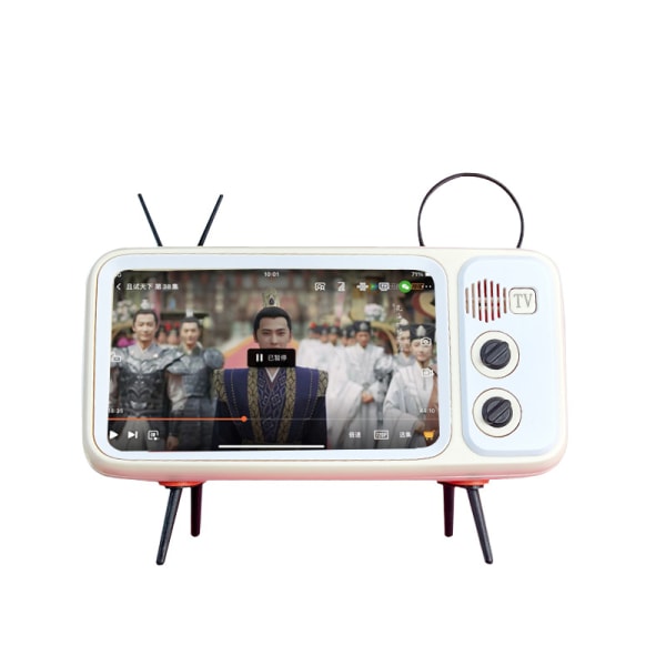 Kreativ mobiltelefonholder skrivebord retro TV Bluetooth stereo