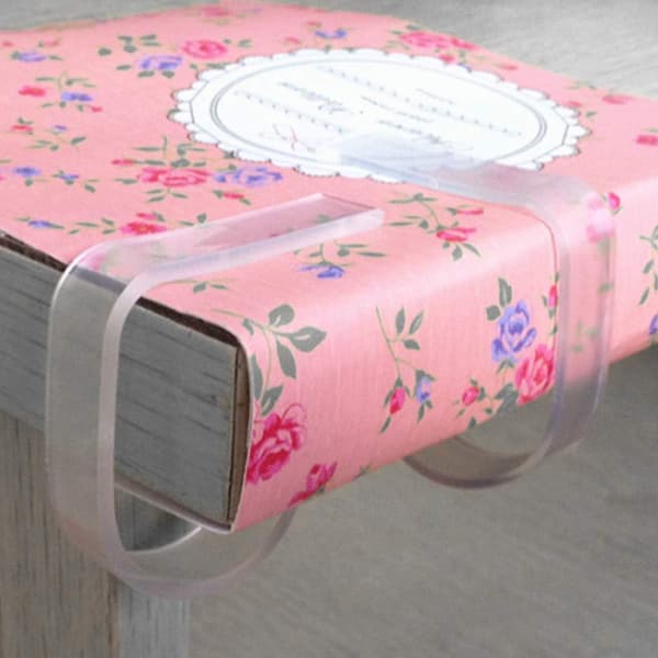 24 stycken plastduksklämmor, klara duksklämmor, hållare