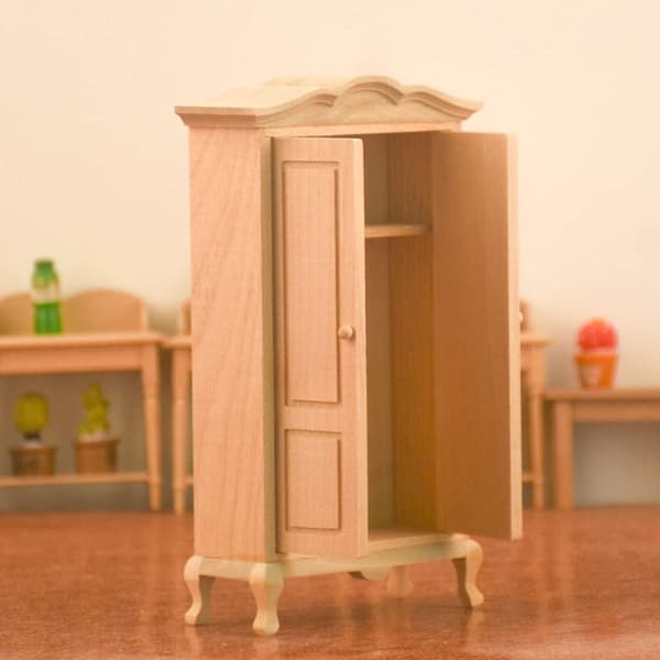 1 st Minihusgarderob Dockhus Miniatyr Möbel Dockhus