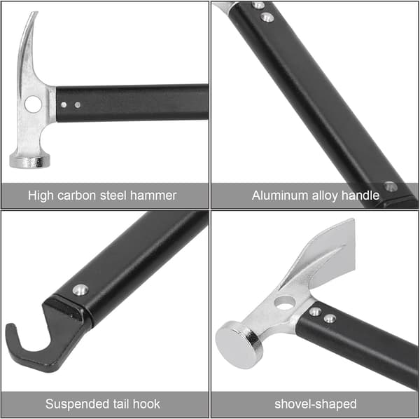 Camping Hammer, Teltspænder Hammer Trækker Aluminium Legering Mini Port