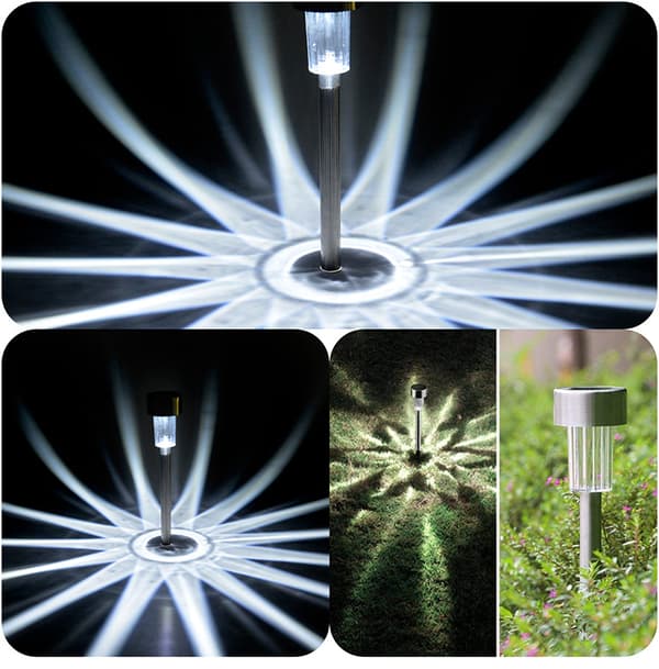 Sett med 12 LED solcelleterminaler hagelamper til å plante
