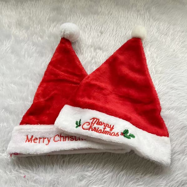 Naughty and Nice Joulupukki-hatut (2 kpl, Punainen)