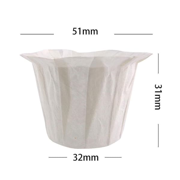 100x Kaffefilterpapper Oblekt Trä Droppapper Kon Sh DXGHC