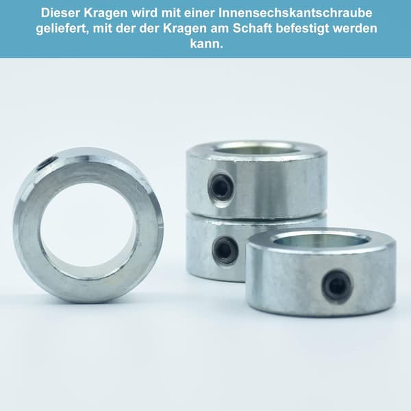 Sats med ringar, 4 st djupstoppkragar 20 mm borrdjupstopp -