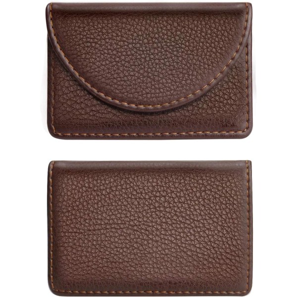 Läder Business Card Holder Case för Män eller Kvinnor Fick Bussines