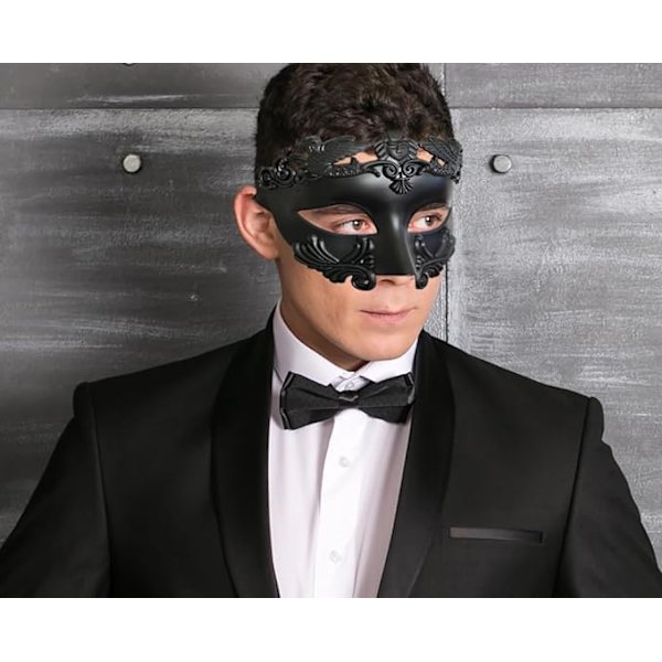 Maskeradmask för Män - Romersk Grekisk Mask - Venetiansk Halv Ansikte