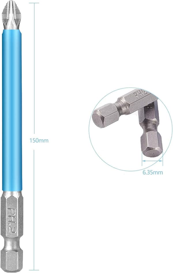 Impact-skruvmejselbitsats med halkfria bits