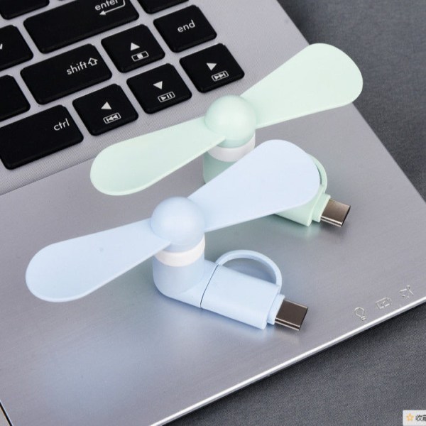 Universal Mini Type-C Fläkt Micro USB OTG Mini Fläkt Tyst Fläkt för Mo