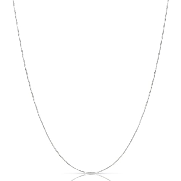 1 kpl Laatikkoketju Sterling-hopeaa 0,8 mm, 925 Sterling-hopea Laatikko