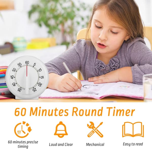 60 Minutters Timer, Mekanisk Kjøkken Timer, Bærbar Nedtelling Timer
