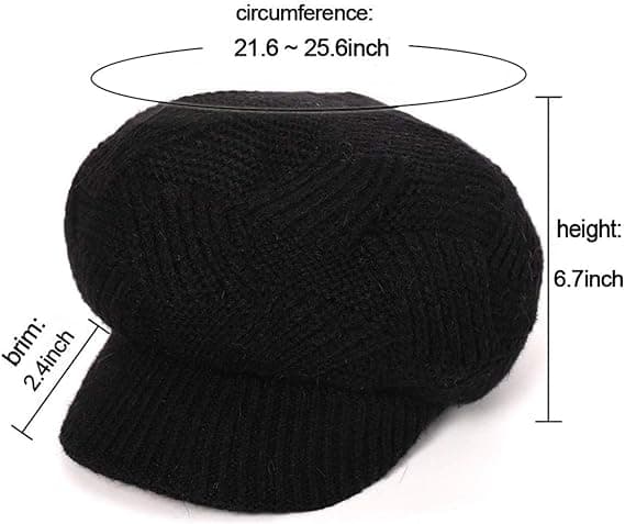 Vintervarm lue for kvinner, heklet slouchy beanie, strikkede luer med