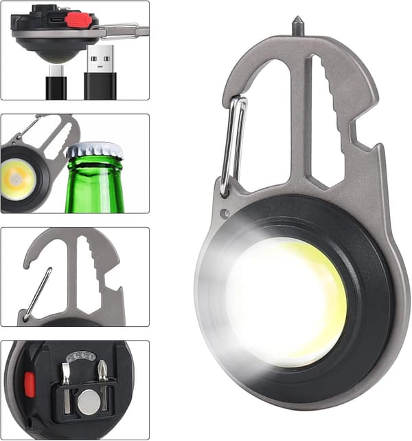 Mini LED-taskulamppu, avaimenperä-työvalo 800 lumenia LED