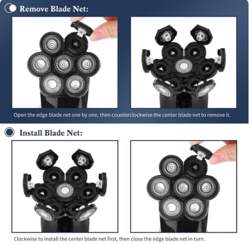 1 Set Herrrakapparat med 7-blads Rakhyvel, Hårtrimmer, LED-Display