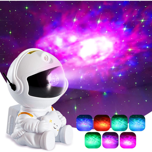 Astronaut LED-projektor, 360° roterende astronaut nattlys med