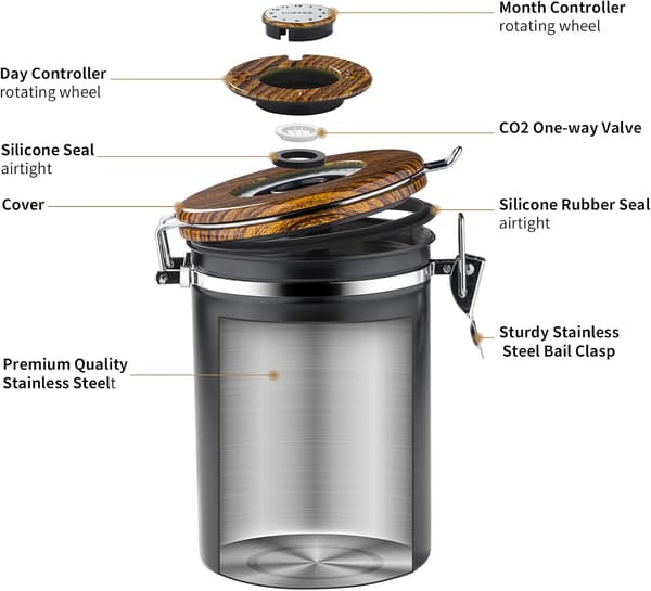 22OZ Kaffeboks Kaffebeholder Lufttett Beholder