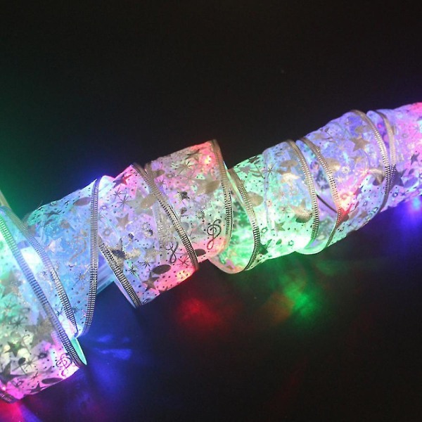 Christmas Ribbon Lights Battery Operated String Lights For Xmas T