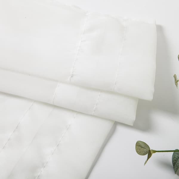 Dørgardinpanel Elegant Soild Stanglomme Gennemsigtig Voile Paneler 54
