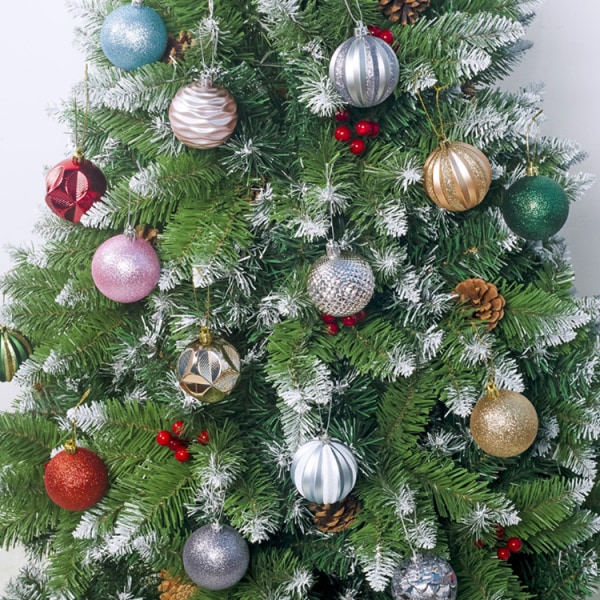 12 ST Christmas Ball Ornaments Splittersäkra Xmas Tree Hängande DXGHC