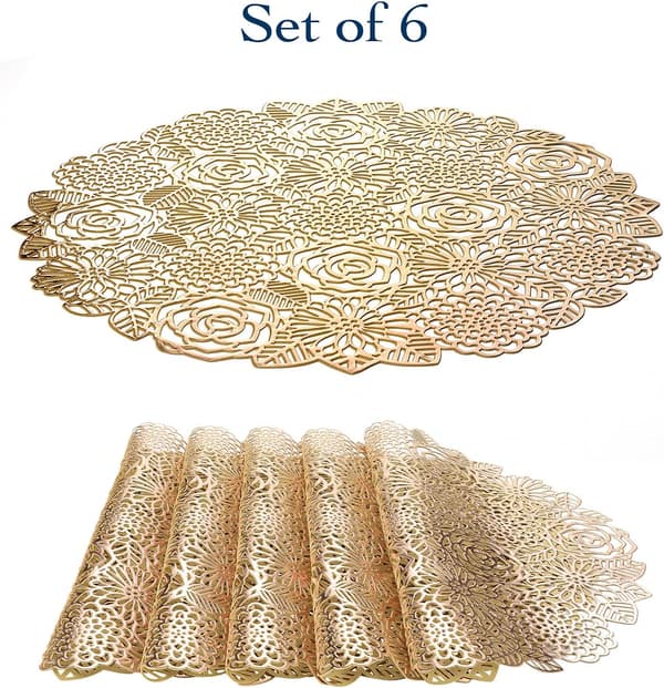Retro Western Placemats i Nordisk Stil Isolasjonsmatte Bronse