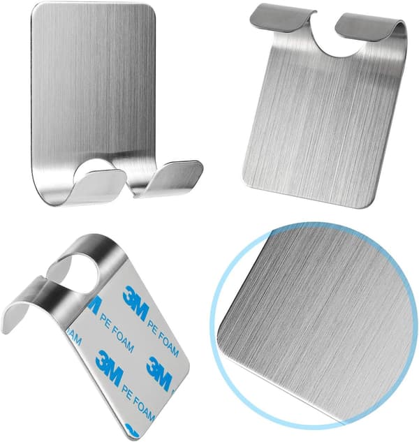 (Silver) 4-pack Vattentäta Multifunktionella Krokar i Rostfritt Stål
