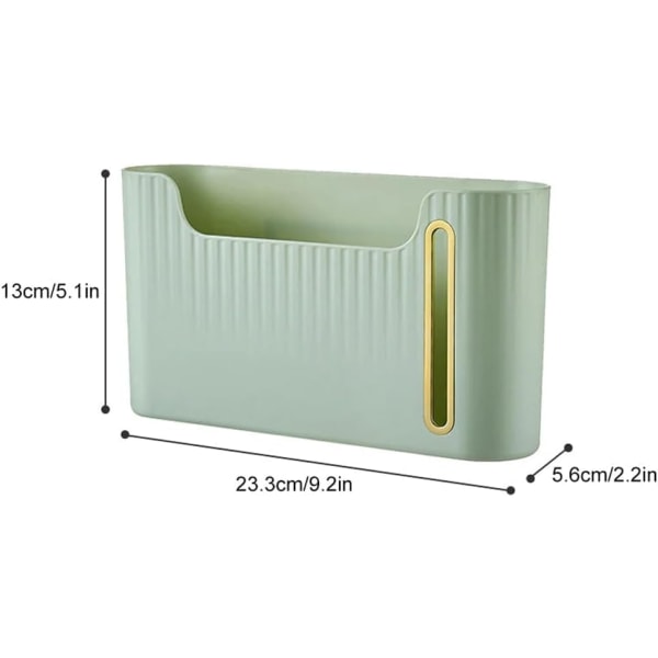 Plassbesparende plastposeholder, søppelposeoppbevaringsboks, veggmontert