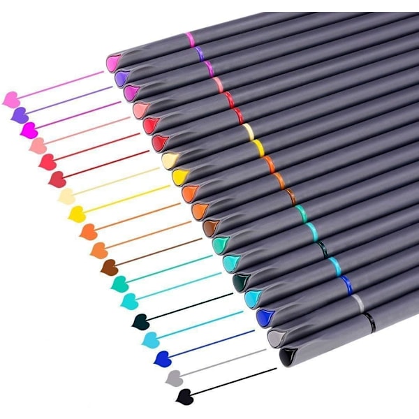 Journal Planner Penne Farvede Penne Fine Spid Markører Fine Poin