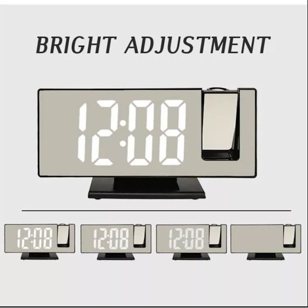 Dewenwils Simpel Multifunktionel Digital Spejlur LED Proj DXGHC