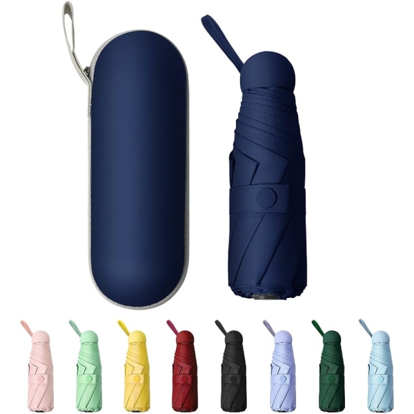 Mini Vindtæt Foldbar Rejse Paraply, Sol & Regn Paraplyer, Com