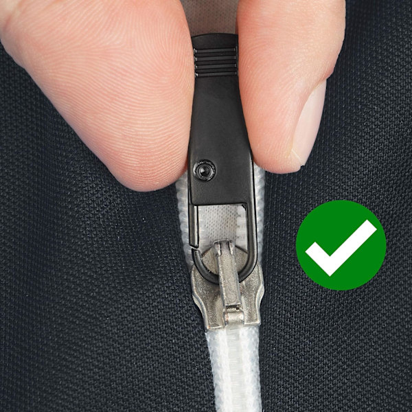 Dragkedjor Reparationsdrag, Set med 2 Svarta Ersättningsdragkedjor, Universal