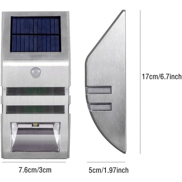 4 kpl ulkovalaistus aurinkopaneelilamput liikeanturilla Vedenkestävä-Stai