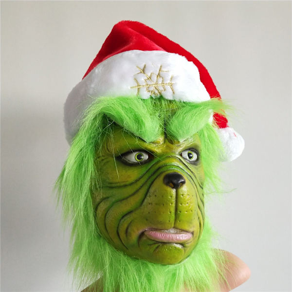 Grøn Monster Maske Kostume Tilbehør Julecosplay, Grøn L