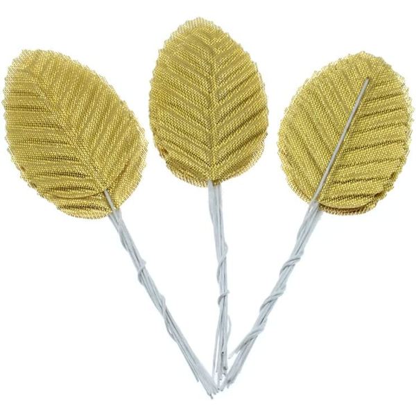 100 st Guld Konstgjorda Blad Simuleringsblad DIY Bankett Bröllop