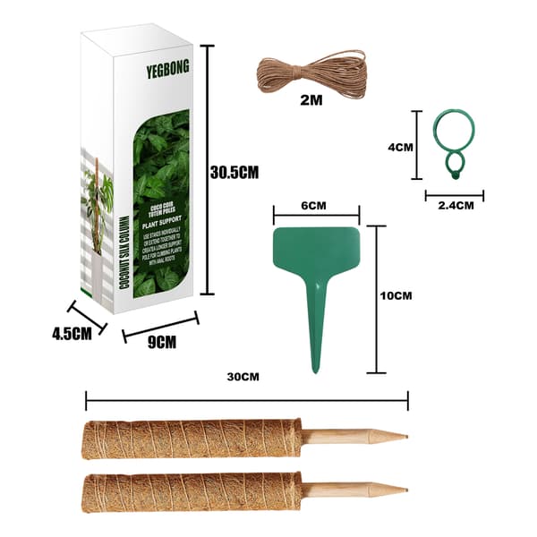 Plantevinstøttepæl til monstera - kokosfiber