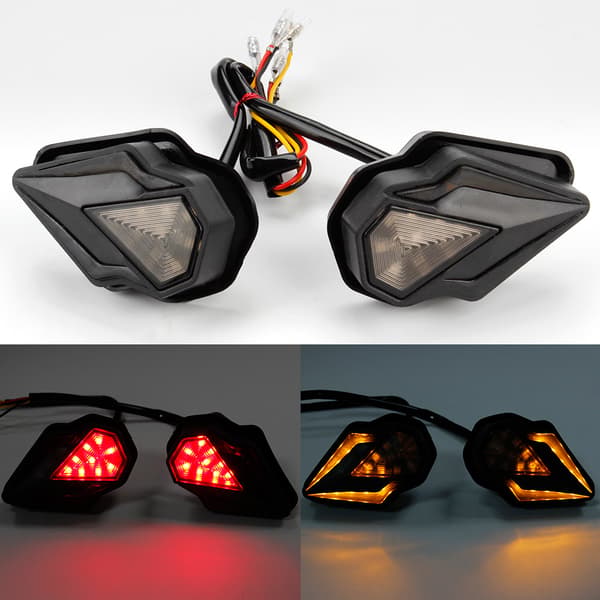 1 Par Nye Generelle Motorcykel LED Svinglys Gule