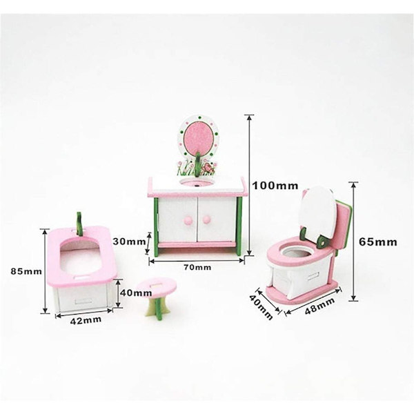 Miniatyyri Nukkekodin Kalusteet, Puinen Miniatyyri Nukkekodin Puu