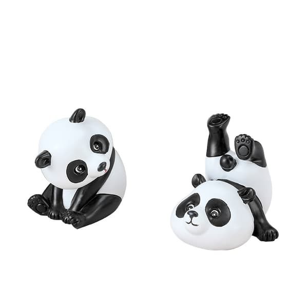 4 Röda Panda-dockor i Resin Dekoration Barnrum Vardagsrum TV