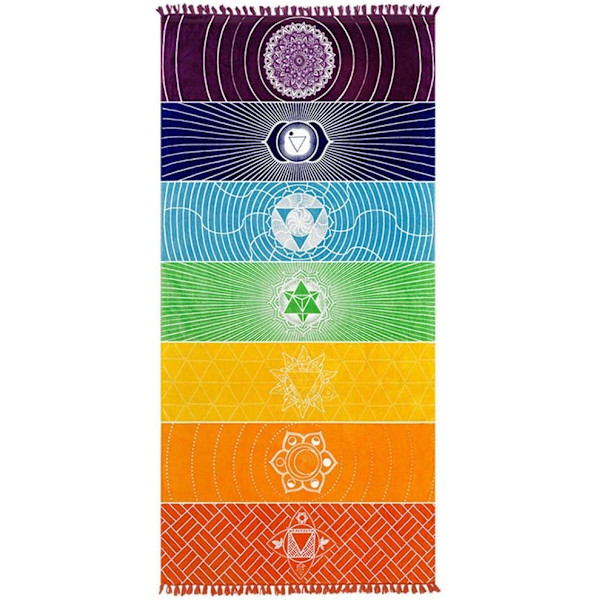 Puuvillamikrokuitu kangas Bohemian India Mandala rantapyyhe 7 C